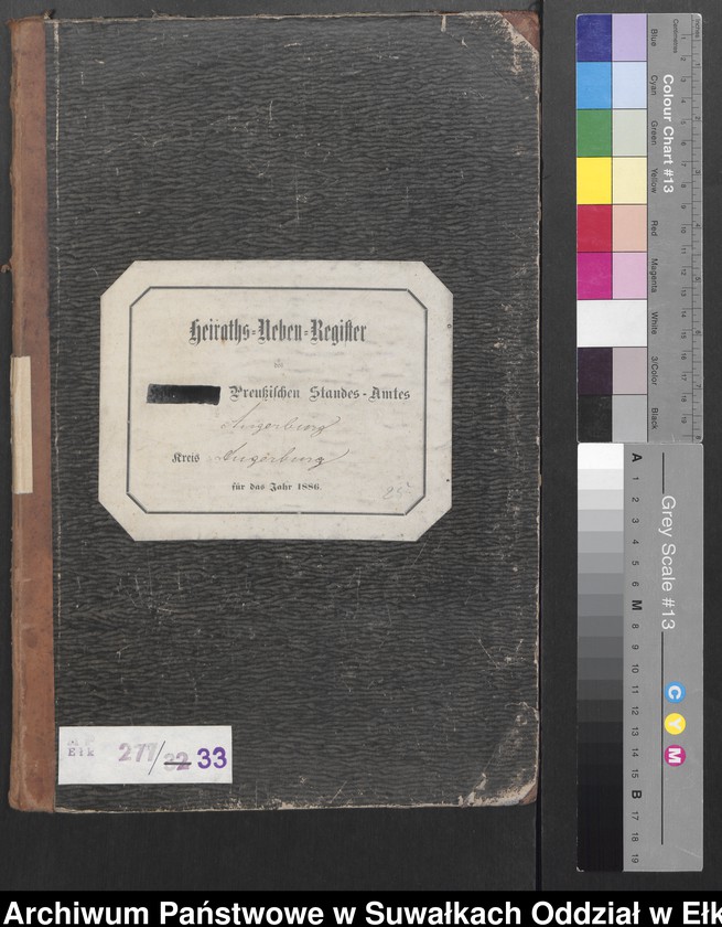 image.from.unit.number "Heiraths-Neben-Register des Preussischen Standes-Amtes Angerburg Kreis Angerburg"