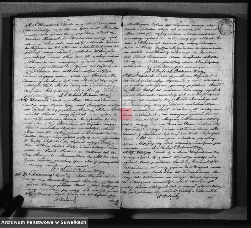 image.from.unit.number "Księga duplikat parafii Wiżajny z roku 1844"