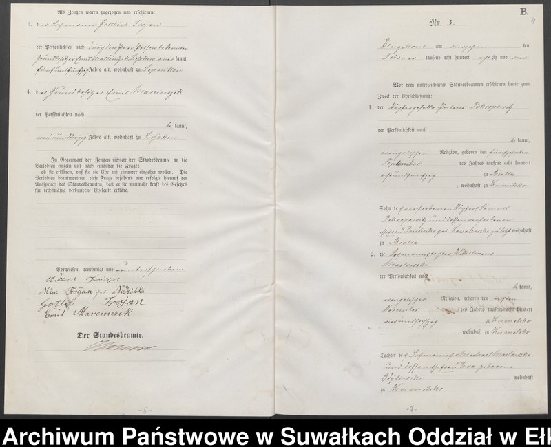 image.from.unit.number "Heiraths-Haupt-Register des Königlichen Preussischen Standes-Amtes Kumilsko Kreis Johannisburg"