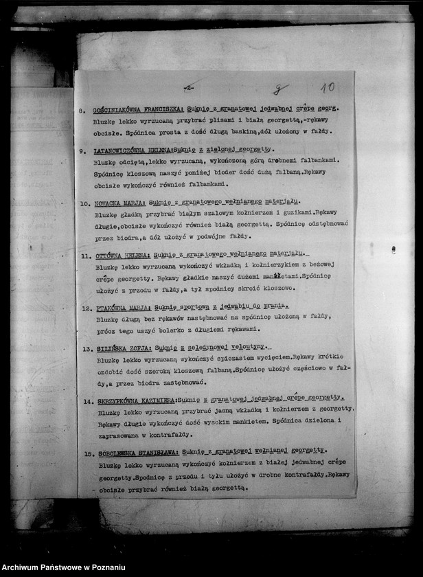 Obraz 13 z jednostki "Państwowa Szkoła Przemysłowo Handlowa Żeńska- Leszno [protokół z egzaminu końcowego]"