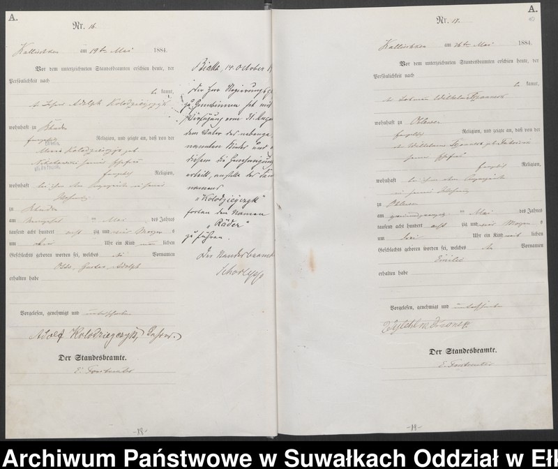 image.from.unit.number "Geburts-Haupt-Register des Königlichen Preussischen Standes-Amtes Kallischken Kreis Johannisburg"