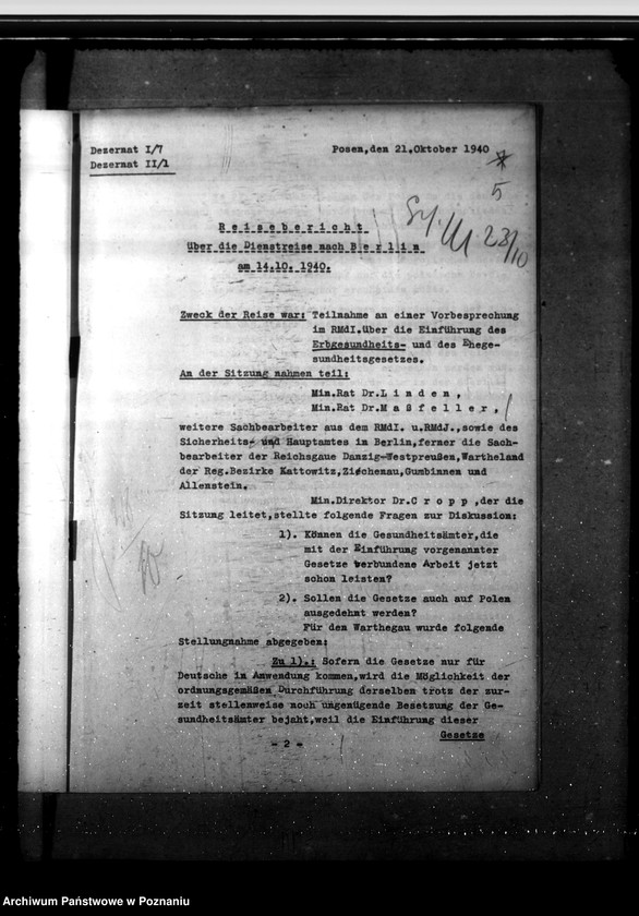 Obraz 8 z jednostki "Gesetz zur Verhütung erkrankten Zackwuchses"