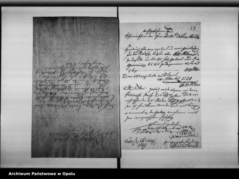 image.from.unit.number "Fourage Extracte über die Verpflegung der in Oppeln in Garnison stehenden 2 Esquadrons des Hochlöbl[ichen] v[on] Holtzendorffschen Cürassier Regiments. Vom 1-ten Iuny 1797 bis ult: May 1798"