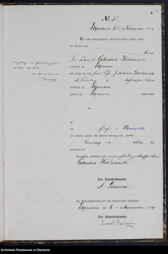 image.from.unit.number "Sterbe-Neben-Register Nr 1 - 18"