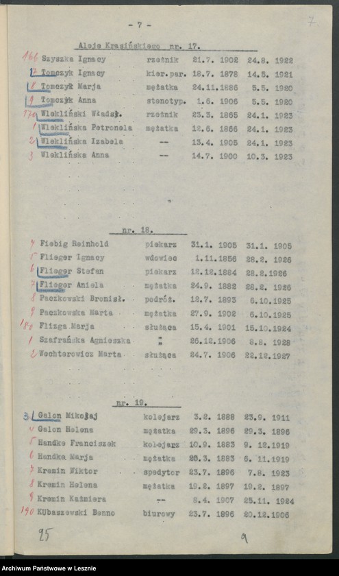 Obraz 10 z jednostki "[Obwód X - głosuje w Szkole Powszechnej Pomocniczej /listy wyborców/]"