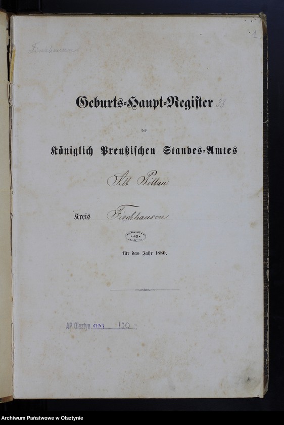 image.from.unit.number "Geburts-Haupt-Register Tom I,Nr 1 - 150"