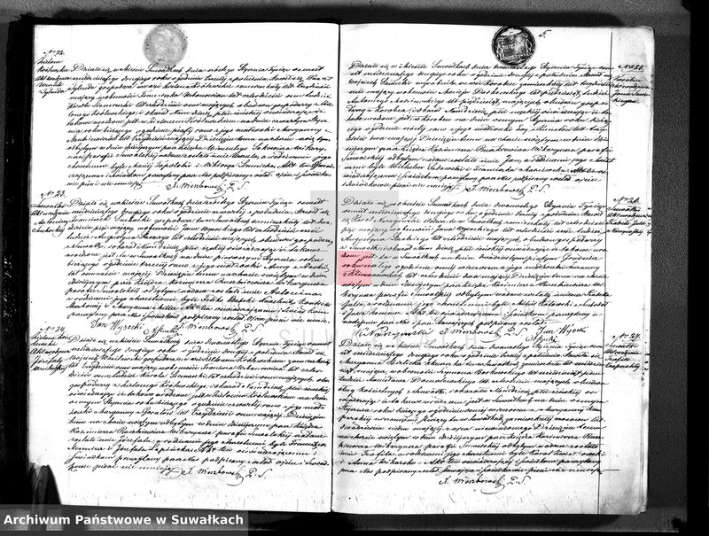 image.from.unit.number "Księga duplikat aktów urodzeń, małżeństw i zejścia parafii suwalskiej z roku 1862"