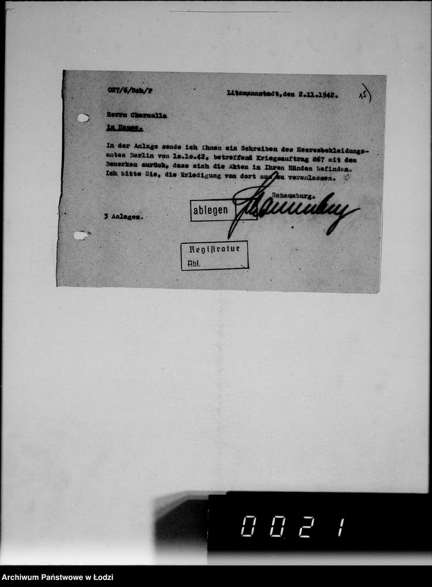 Obraz 19 z jednostki "Anordnungen, Umläufe und Schriftwechsel im Hause."