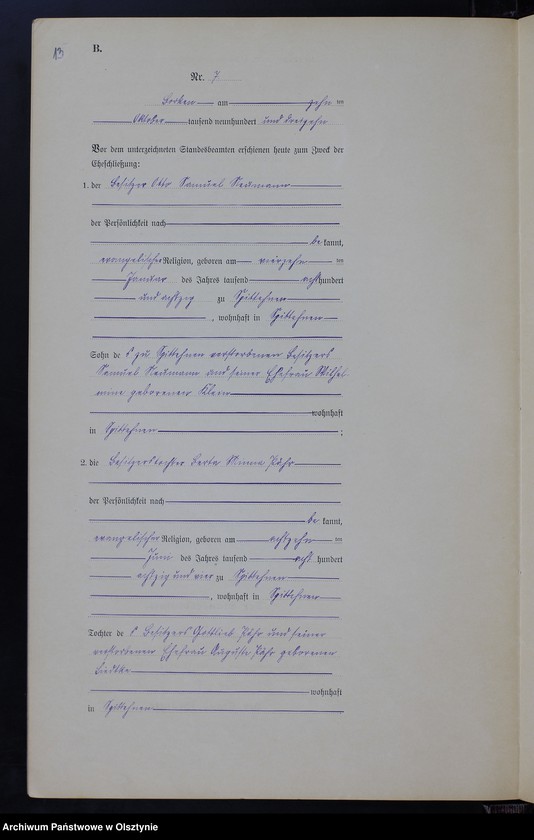 image.from.unit.number "Heiraths-Neben-Register Nr 1 - 7 [ Księga małżeństw - wtóropis ]"