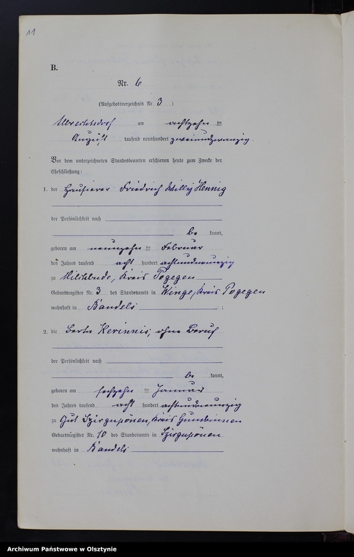 image.from.unit.number "Heiraths-Neben-Register Nr 1 - 14 [ Księga małżeństw - wtóropis ]"