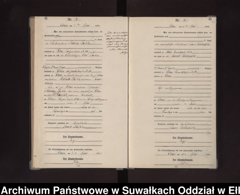 image.from.unit.number "Sterbe-Neben-Register des Preussischen Standes-Amtes Rhein Kreis Loetzen"
