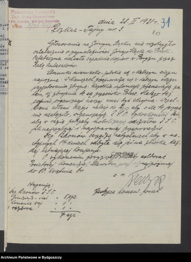 image.from.unit.number "[Rozkazy zwykłe i tajne Powiatowej Komendy Zachodniej Straży Obywatelskiej na powiat Grudziądz-Wieś, wykaz zasłużonych członków ZSO proponowanych do odznaczenia dyplomami pamiątkowymi, karty ewidencji członków]"