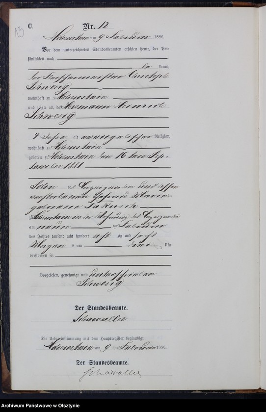 image.from.unit.number "Sterbe-Neben-Register Nr 1 - 73"