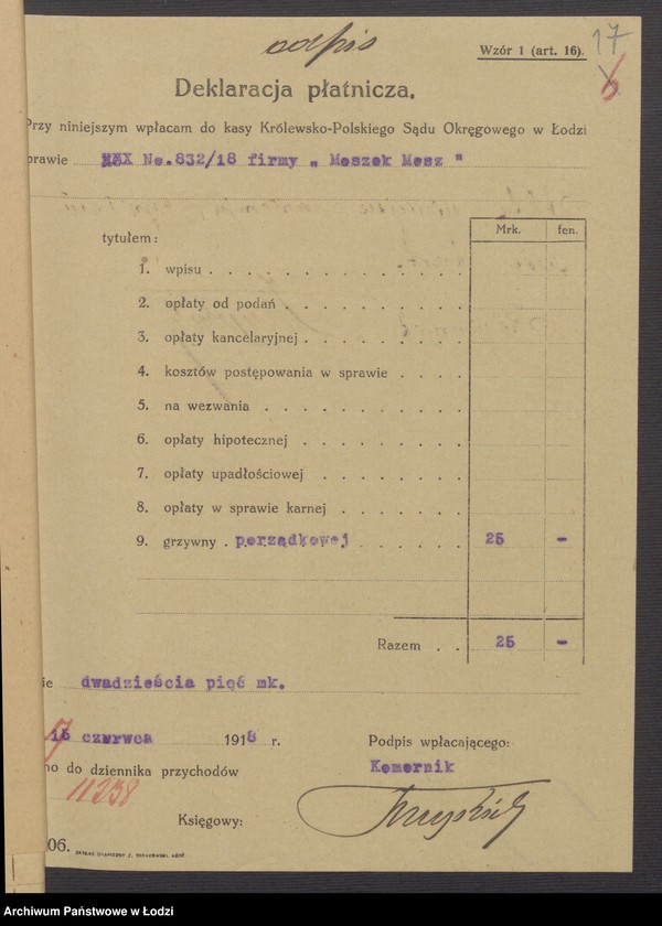 Obraz 19 z jednostki "Moszek Aron Mesch- sprzedaż dziecinnej garderoby"