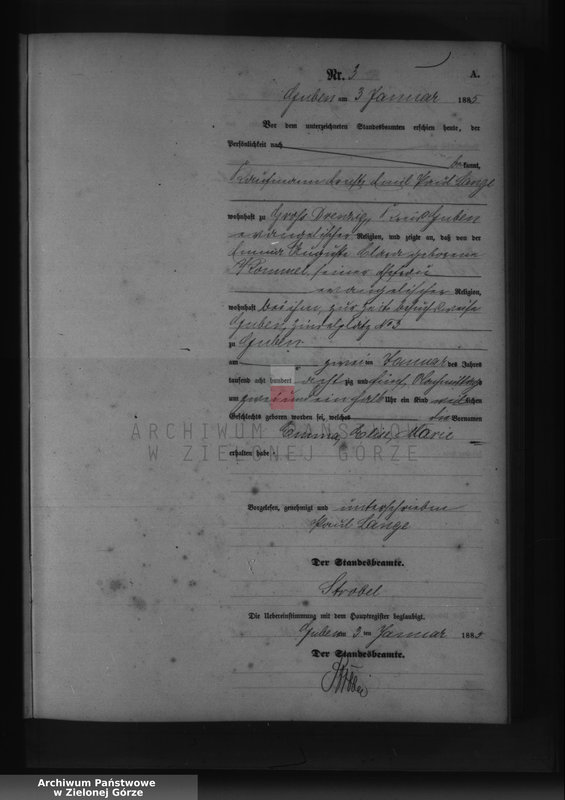 image.from.unit.number "Geburts-Neben-Register, Band I von No 1 bis No 500"