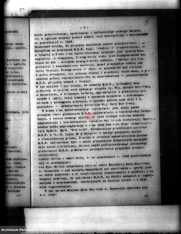 Obraz 7 z jednostki "Sprawozdanie Miejskiej Rady Narodowej w Szczecinie z działalności w roku 1948"