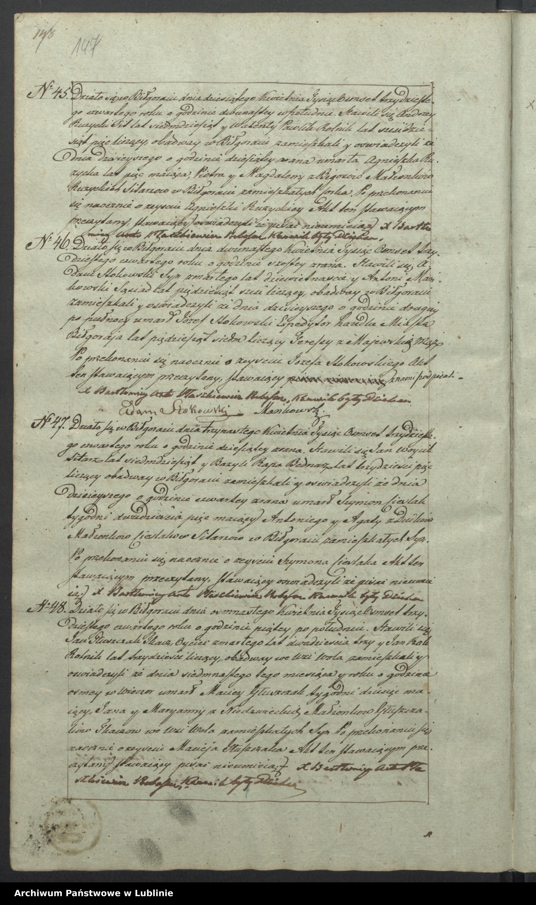 Skan z jednostki: Księga zgonów