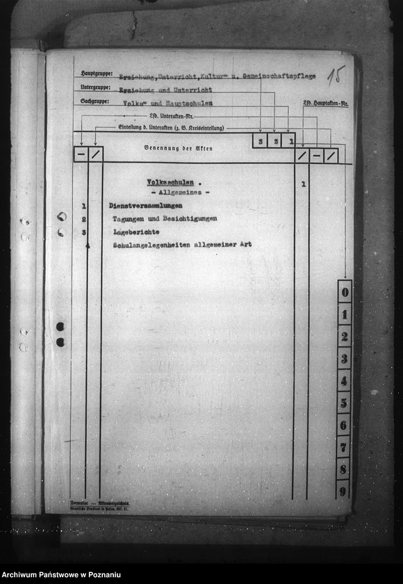 Obraz 19 z jednostki "Aktenplan der Abteilung III (Erziehung, Unterricht, Kultur- und Gemeinschafts- pflege)"