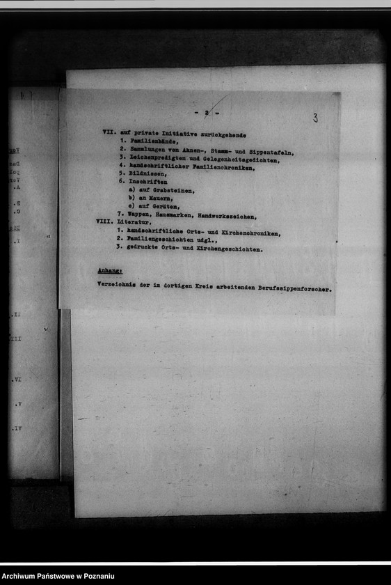 Obraz 7 z jednostki "[Źródła do badań genealogicznych, podział pracy w oddziale III Gausippenamt w Poznaniu]"