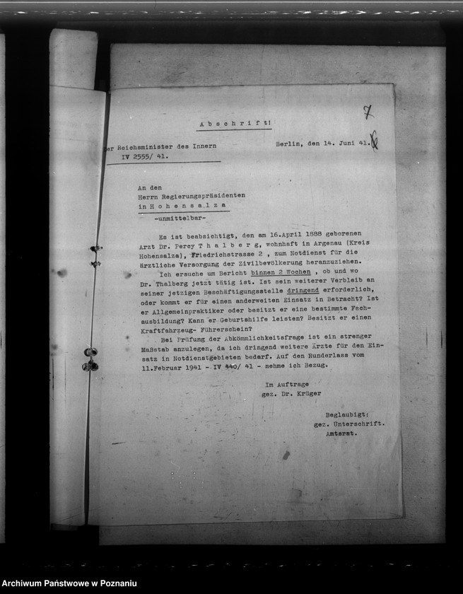 Obraz 11 z jednostki "Notdienstverpflichtung der Ärzte"