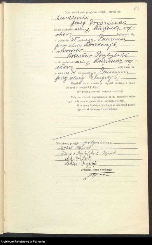 Obraz 15 z jednostki "Księga miejscowa małżeństw tom III [Rejestr główny małżeństw]"