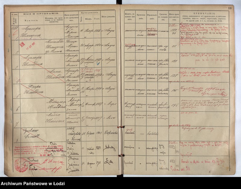 Obraz 9 z jednostki "[Księga ludności stałej m. Łodzi guberni piotrkowskiej nr domu 1133-1140]"