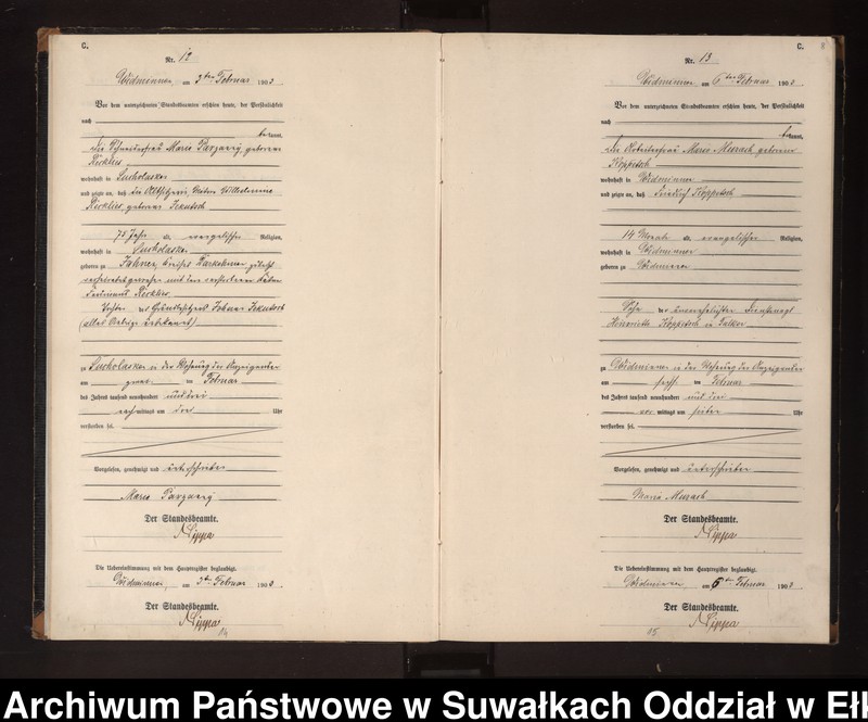 image.from.unit.number "Sterbe-Neben-Register des Preussischen Standes-Amtes Widminnen Kreis Loetzen"