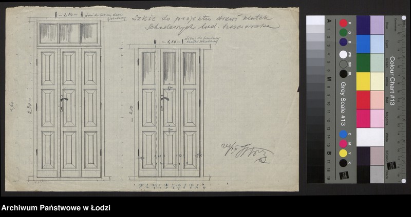 Obraz 1 z jednostki "Szkice do projektu drzwi i okien w budowanym sześcioraku"