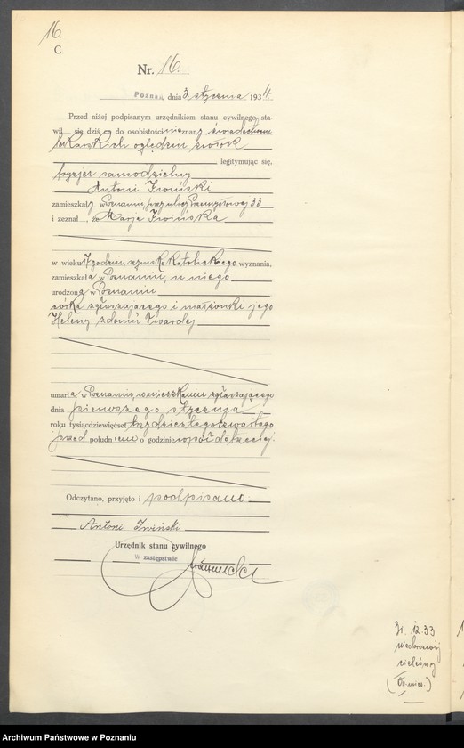 Obraz 18 z jednostki "Księga miejscowa zgonów tom I [Rejestr główny zgonów]"