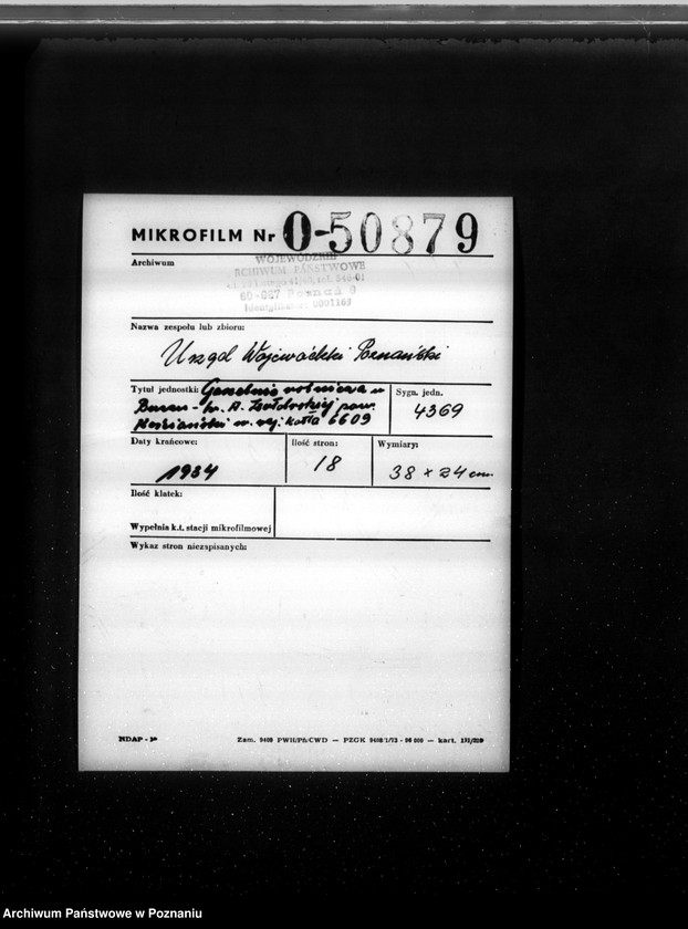 Obraz 2 z jednostki "Gorzelnia rolnicza w Buczu - hr. A. Szołdrskiej, pow. kościański nr woj. kotła 6609"