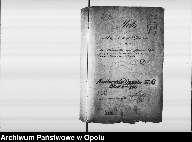 Obraz 4 z jednostki "Acta des Magistrats zu Oppeln betreffend: die Reparatur der Thurm-Uhr durch Garbe und Schoenheid und Anfertigung einer Neuen durch C. Weiss de Anno 1844"