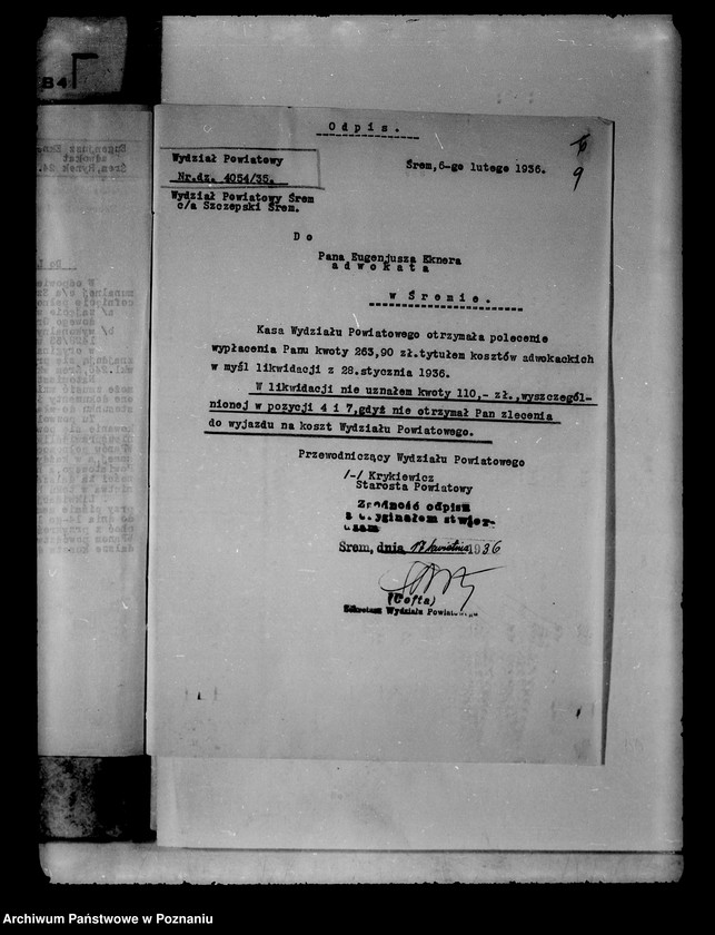 Obraz 13 z jednostki "/Ochrona prawna urzędników/ obraza urzędów i urzędników"