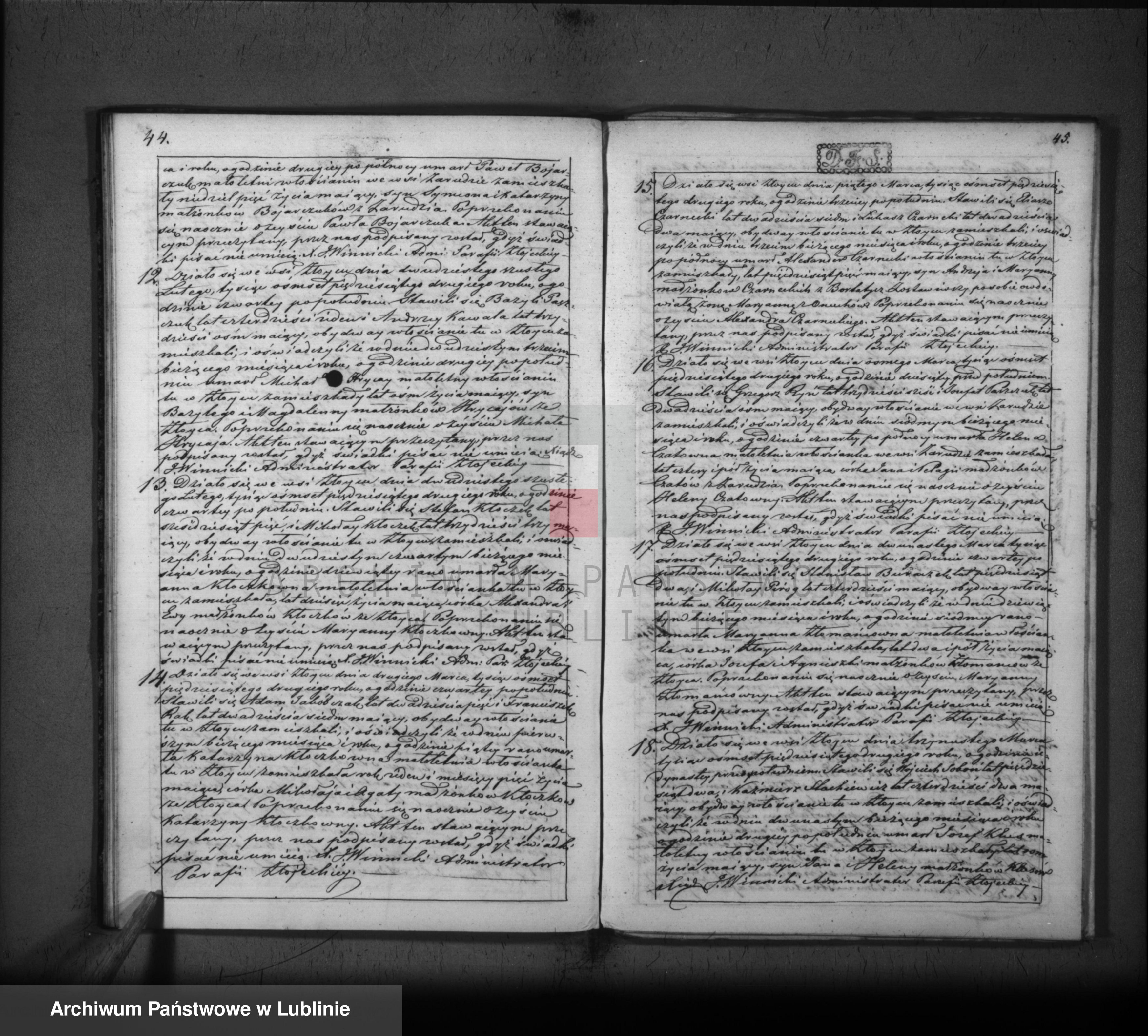 Skan z jednostki: Księga urodzeń, małżeństw i zgonów