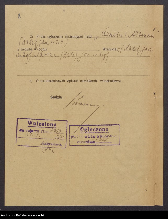 Obraz 10 z jednostki "Dawid Altman, Marek Lewin- fabrykacja manufaktury i trykotów"