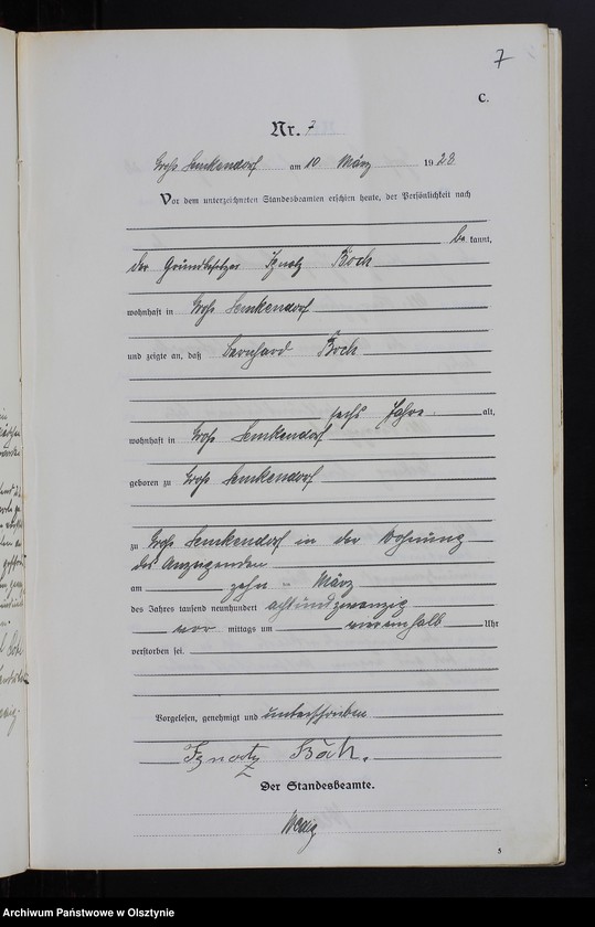 image.from.unit.number "Sterbe-Haupt-Register Nr 1-25"