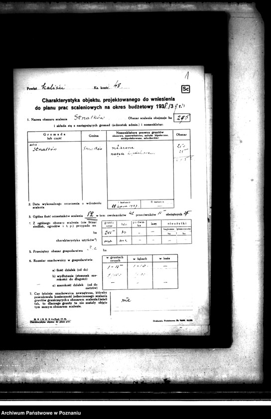 Obraz 5 z jednostki "Wieś Strzałków powiatu kaliskiego prace scaleniowe"