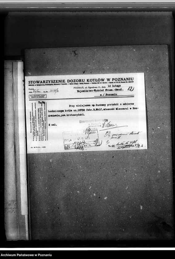 image.from.unit.number "Mleczarnia w Rozdrażewie pow. krotoszyński nr woj. kotła 481"