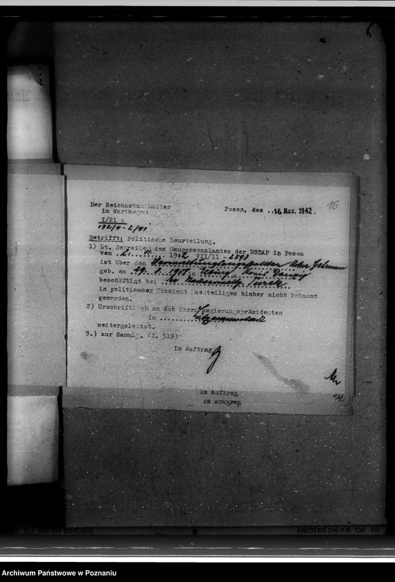 Obraz 20 z jednostki "Politische Beurteilungen der Angestellten"