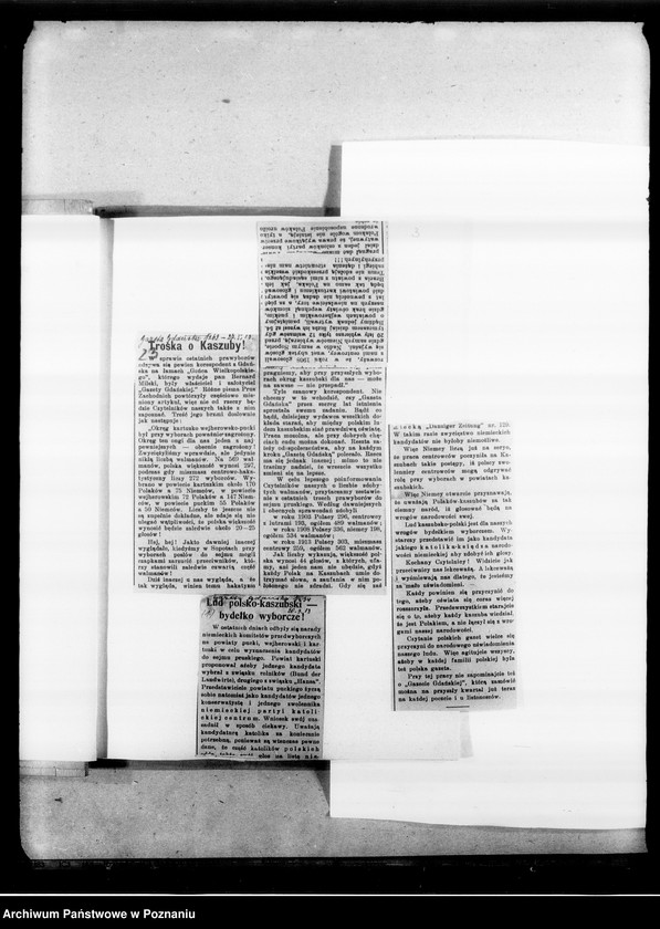 Obraz 7 z jednostki "Kaszuby i Mazury [wycinki prasowe] oraz spis miejscowości sporządzony przez ks. W. Barczewskiego do wydawnictwa "Geografia Polskiej Warmii"."