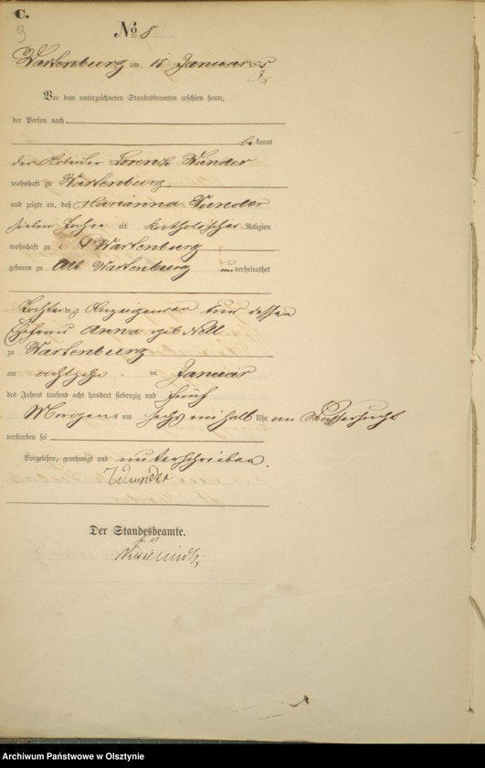 image.from.unit.number "Haupt-Sterbe-Register Nr 1 - 115"