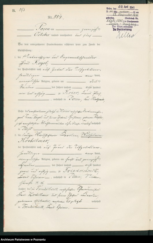 Obraz 11 z jednostki "Księga miejscowa małżeństw tom IV"