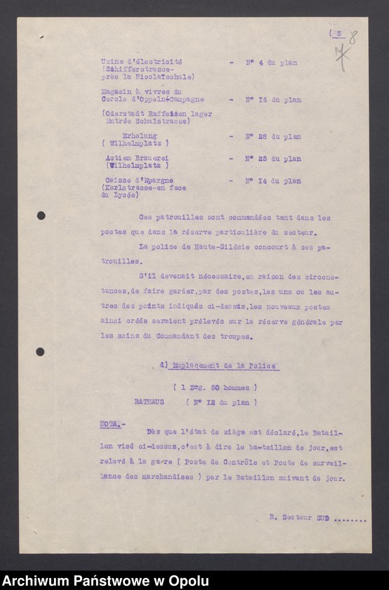 Obraz 10 z jednostki "Instruction pour mise en Etat a Siege d