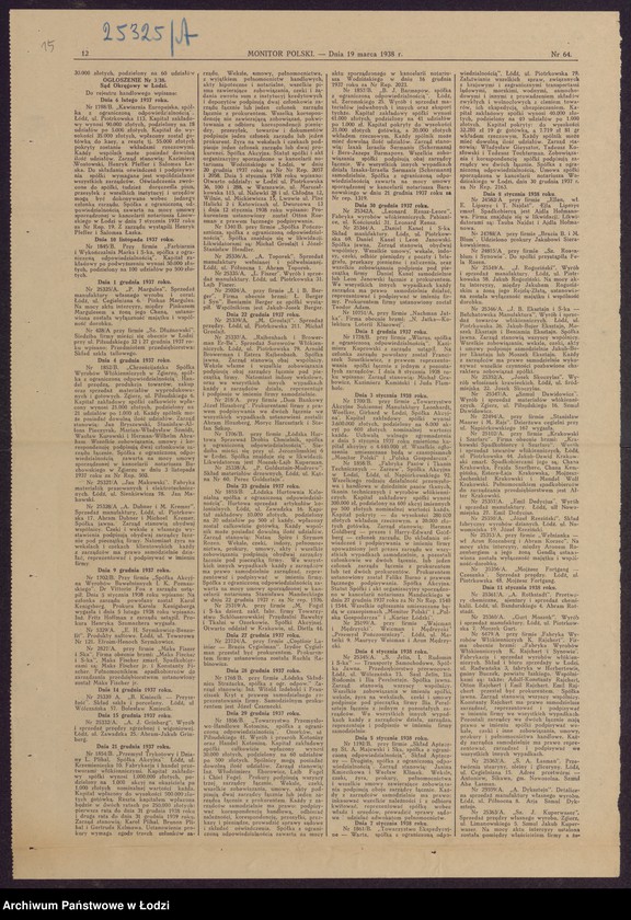 Obraz 17 z jednostki "Pinkus Margules- sprzedaż manufaktury własnego wyrobu i cerat"