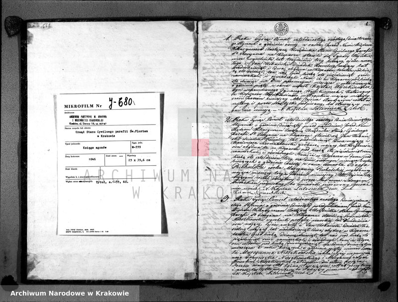 image.from.unit.number "Księga Aktów Zejścia dla Parafii So. Floryana na Kleparzu na rok 1846 sporządzona"