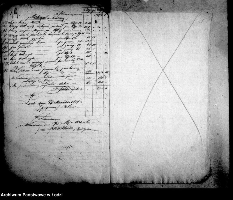 Obraz 16 z jednostki "Akta archiwum ławnika czynnego tyczące się wystawienia domu cechowego przez tkaczy w mieście Łodzi"