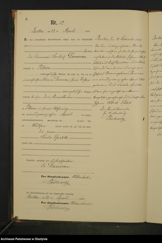 Obraz 15 z jednostki "Geburts-Neben-Register Nr 1 - 48"