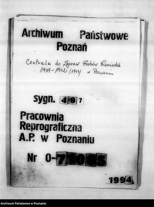 Obraz 1 z jednostki "Für die Ganselbstrerwaltung angefertigte Vermisstenlisten"