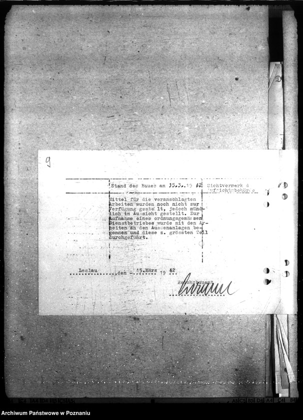 Obraz 13 z jednostki "Unterbringung der Staatlichen Polizeiverwaltung in Leslau (Włocławek)"
