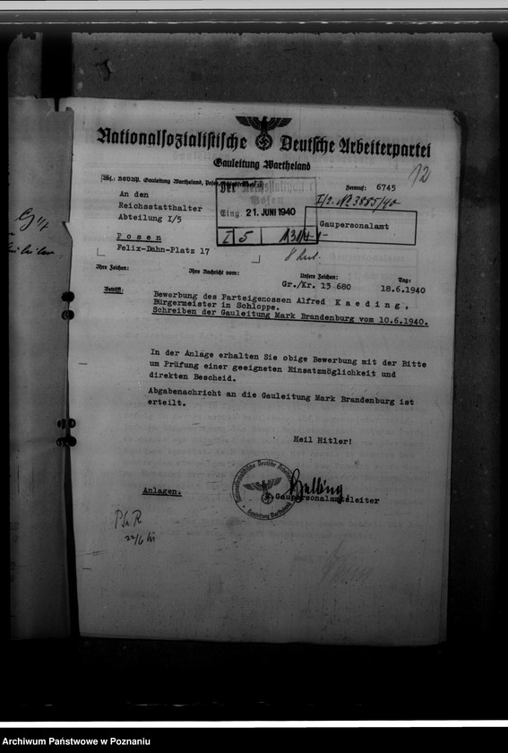 Obraz 16 z jednostki "Bewerbungen um Anstellung im Beamtendienst"