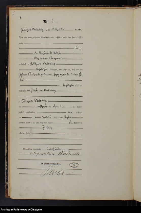 image.from.unit.number "Geburts-Haupt Register Nr 1 - 4,1 i 1 - 3"